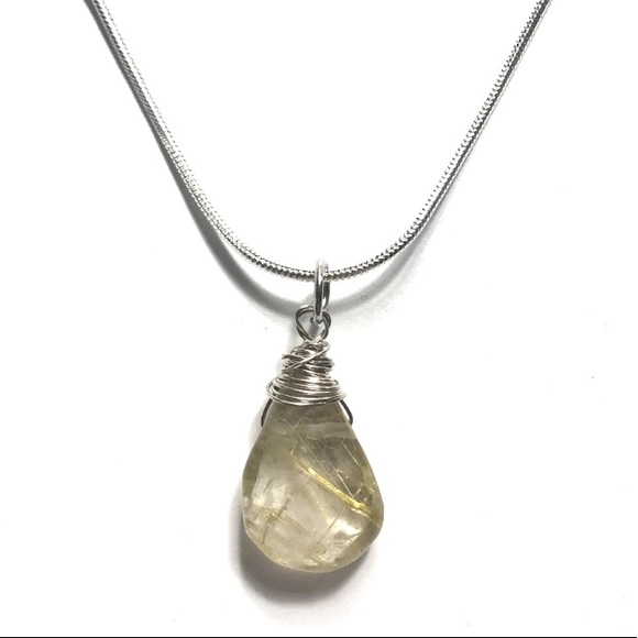 Jewelry - 3 for $15 🪐 Cream stone wire wrapped necklace